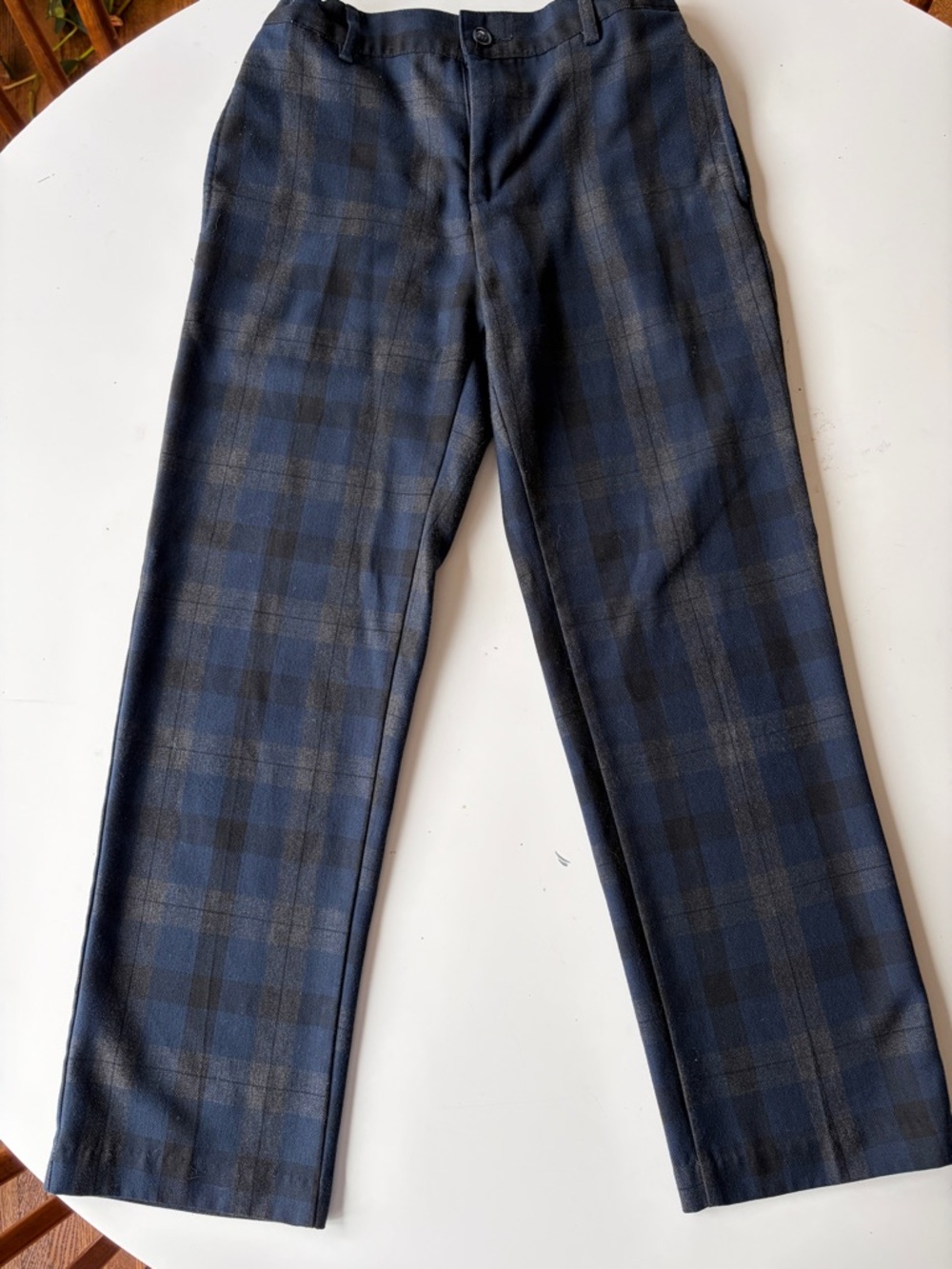 Cat & Jack Navy and Black Plaid Dress Pants